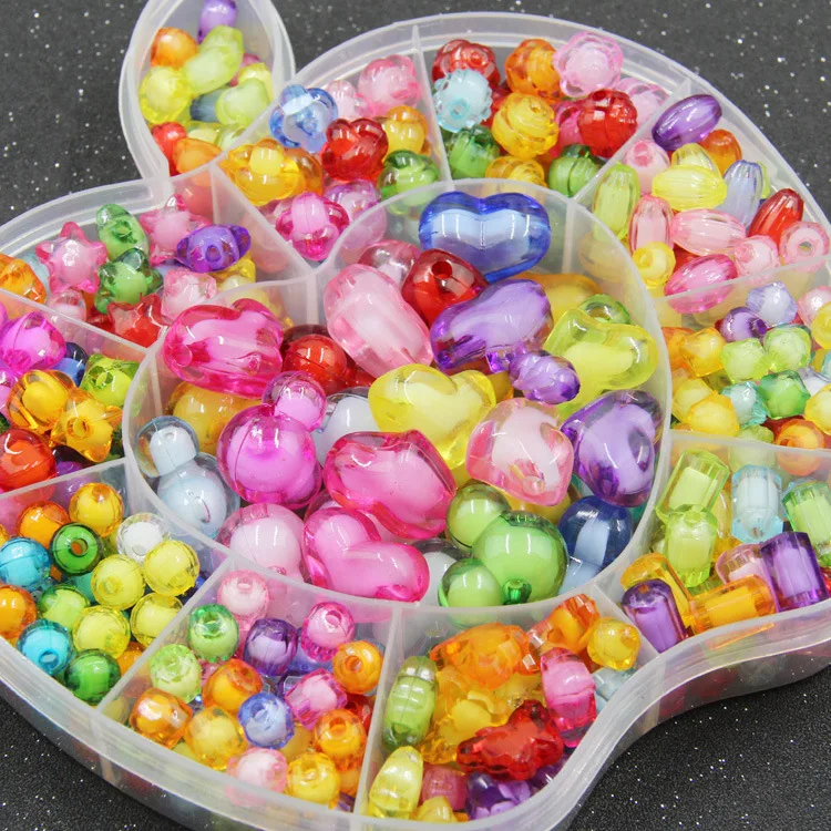 

Children Jewelry Handmade DIY Early Education Beaded Bracelet Gift Box Loose Beads Weak Sight Training Educational Toy