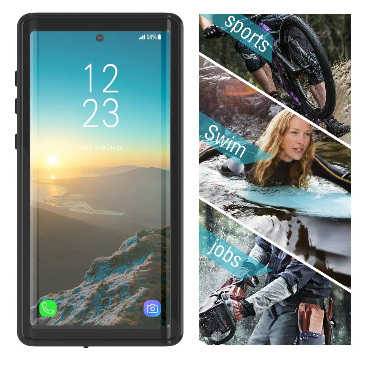 

Original Waterproof Case For Samsung Note 10 Plus Cases Swimming Diving Cover on galaxy note10 plus Water Proof Phone case coque