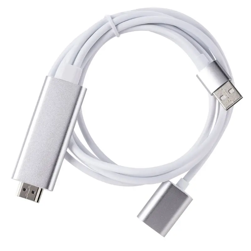 USB в HDMI 1080P ТВ Кабель-адаптер HD конвертер для Apple iPhone 8 7 6 samsung Galaxy S8 S7 для Android смартфонов D08A