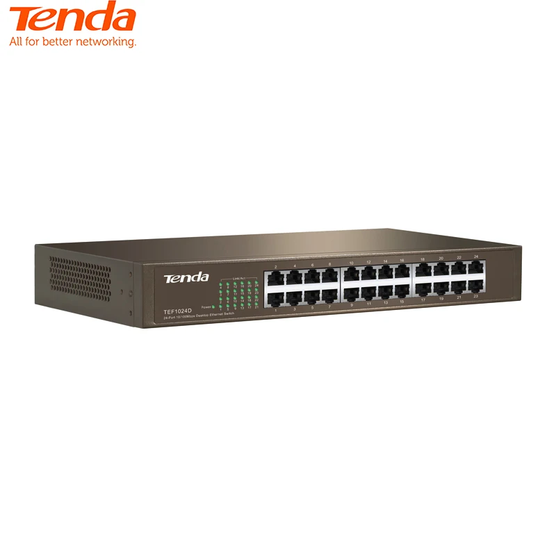 Tenda TEF1024D 24 Порты и разъёмы 10/100 м Enternet сетевой коммутатор QoS половина/полный DuplexLACP