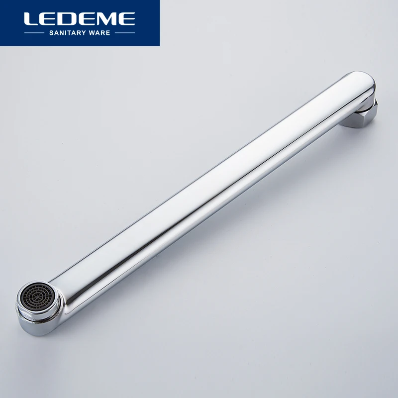 LEDEME Bathtub Faucet set for Bathroom Outlet Pipe Chrome Plated Bath Faucets Surface Brass Bathtub Faucets Shower Head L2234