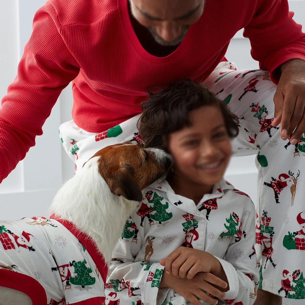 Семейный Рождественский пижамный комплект с принтом лося, рождественские пижамы, Семейный комплект для мамы и дочки, папы и сына Семейные комплекты