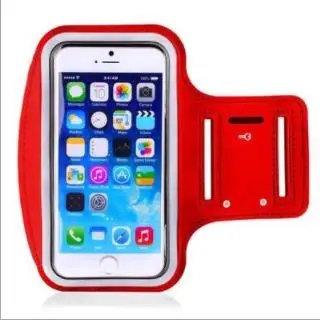 Outdoor exercise arm bag mobile phone arm band running fitness wrist bag is suitable for all 4 to 6 inch mobile phones - Цвет: Красный