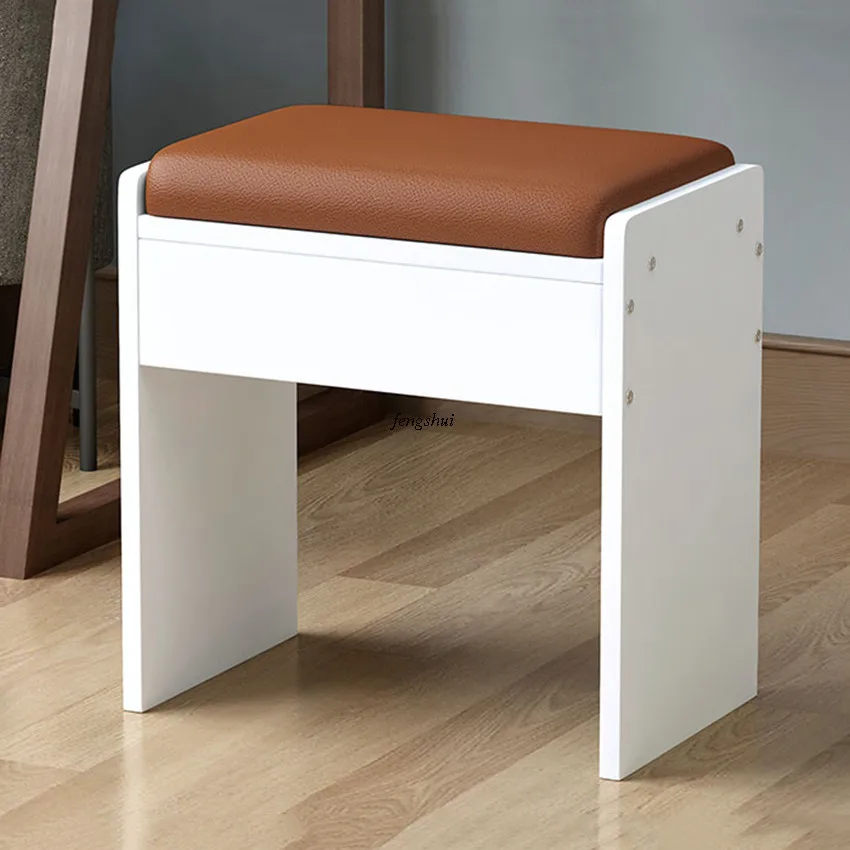

Nordic Ins Creative Low Stool Restaurant Dining Chair Home Solid Wood Dressing Stool Bedroom Small Sofa Chair Study Decor Chairs