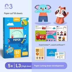Juguetes DIY para bebé, Stickler de papel de Origami, corte Montessori, Educación Temprana 3Y + paso, hecho a mano, 3D, Origami geométrico