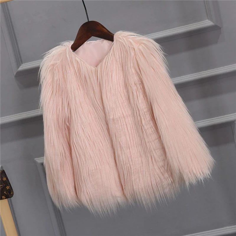 Christmas Faux Fur Coat Winter Fur Jacket Women Streetwear Pink Fur Fluffy Jackets Vintage Furry Coats Fuzzy Soft Outerwear Red