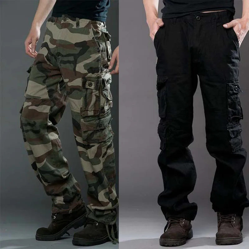 Мужские тактические брюки карго, хлопок, много карманов, Стрейчевые гибкие повседневные брюки, мужские армейские военные штаны
