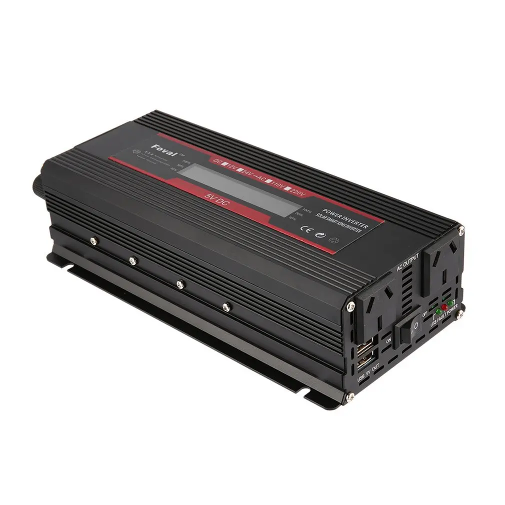 Автомобильный Инвертор DC12 в AC230V цифровой синусоидальный преобразователь экран дисплей AU Тип защита от перегрузки синусоидальный преобразователь
