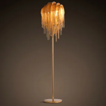 

European Waterfall Lamp Brass Lamp Aluminum Floor Lamp standing lamp