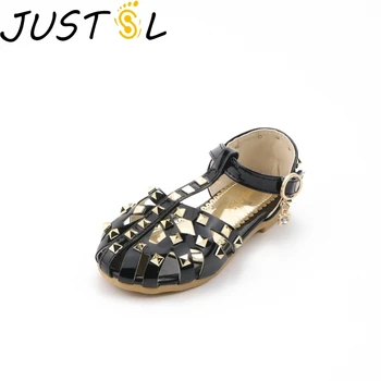 

JUSTSL Girls Roman Style Princess Shoes Rivets kid's Shoes Girls Casual Sandals Children's Fashion Sandals