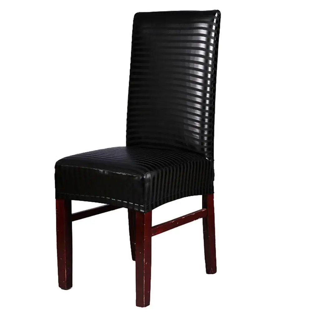 

New Chair Cover Faux Leather PU Elastic Full-Cover Chair Cover Waterproof and Oil-Proof Shell #CW