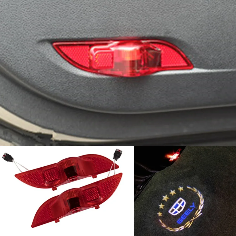 2x for GEELY Atlas OEM LED Car Welcome Light Door Logo Courtesy Lamp Projector Geely Emgrand Boyue GL GS NL3 | Автомобили и