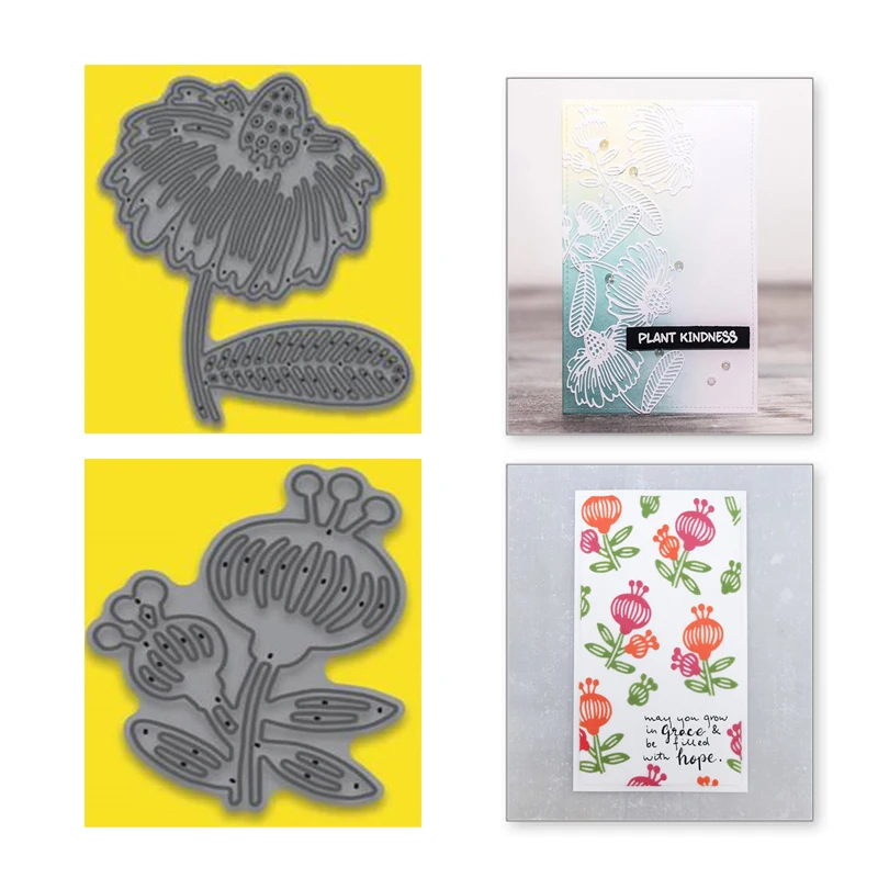 

YaMinSanNiO Flower Metal Cutting Dies Plant Scrapbooking for Making Cards Decorative Embossing DIY Craft Stencil New Dies 2019