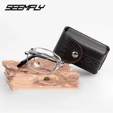 

Seemfly Women Men Foldable Alloy Reading Glasses New Portable Folding Prosbyopic Glasses +0.5 0.75 1.0 1.25 1.5 1.75 2.0 2.5 3.0