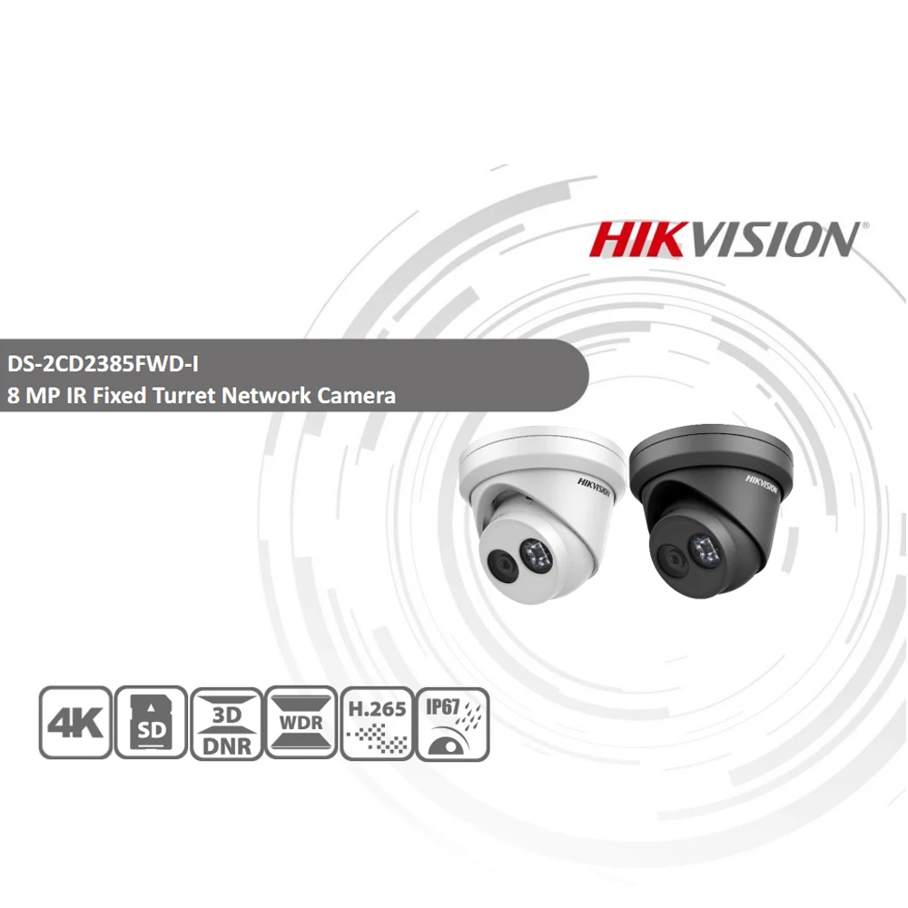Hikvision оригинальная ip-камера DS-2CD2385FWD-I 8MP сетевая камера видеонаблюдения H.265 CCTV безопасности слот для sd-карты POE WDR