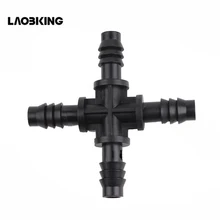 10 шт. микро капельного орошения шлангов все 8/11 мм трубы четыре способа соединитель используется для орошения трубы Барб шланг фитинг IT068