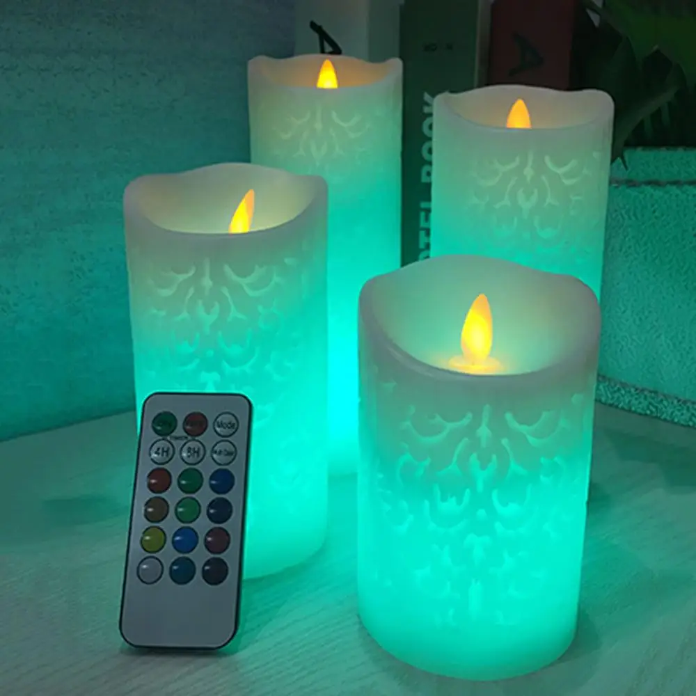 Dancing Flame LED Candle Lights, 1 Pcs RGB Flameless Candles Light