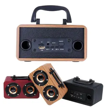 

1800mA Retro Wooden Bluetooth Speaker Wireless Mini USB Rechargeable Minimalism Bluetooth Holder Speaker Phone Portable Spe J5R2