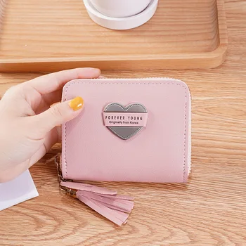 

2020 New Style Fashion Wallet Female Short Students Korean-style Purse Wallet Women's Zipper Small Wallet Mini Lovely Tassels