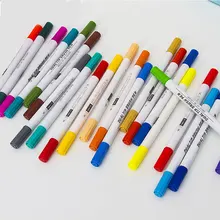 Двойной наконечник кисти авторучка художественный эскиз двойной маркер линии цветные дети Arquitectura художественное Рисование акварелью маркеры манги