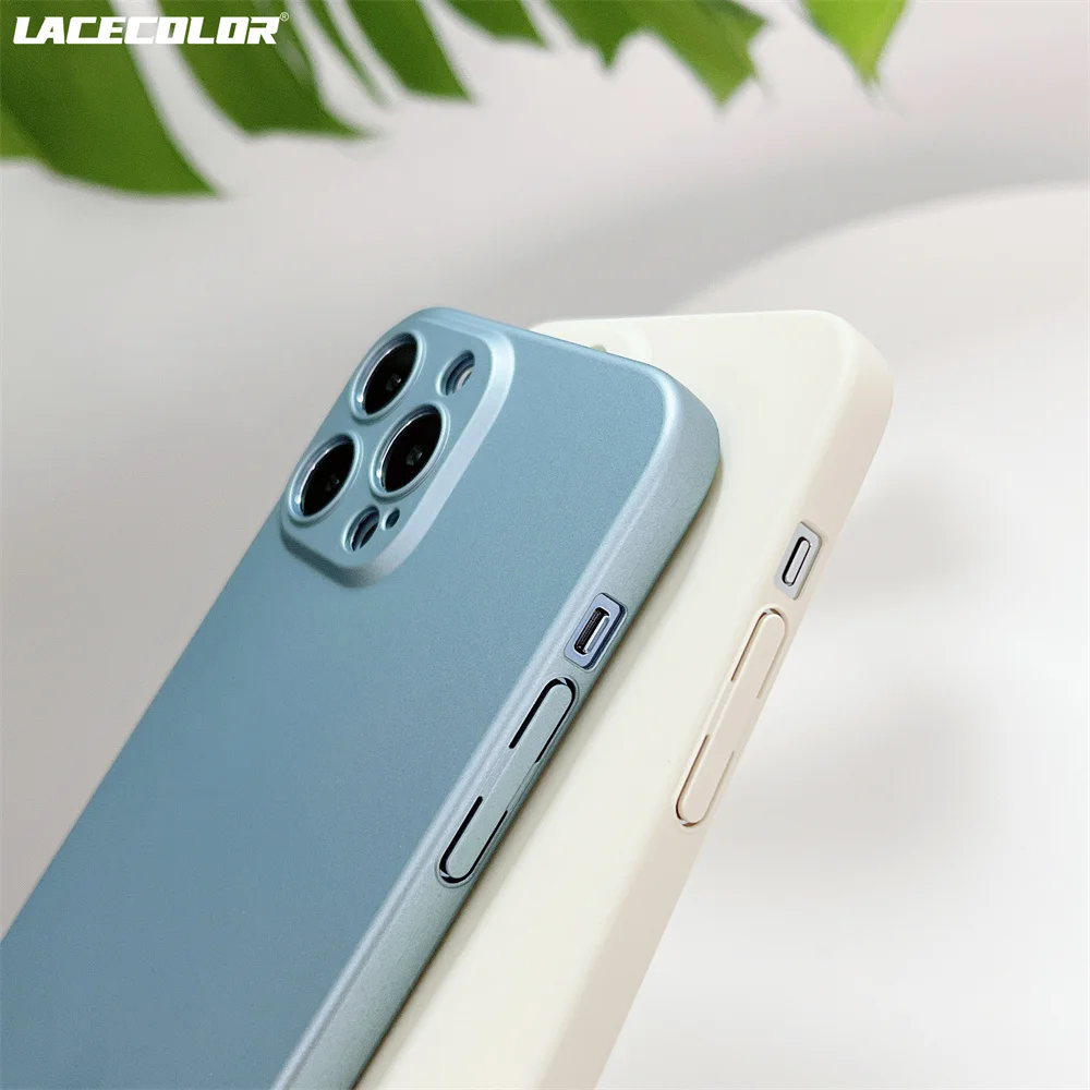 iPhone 14 13 12 Mini 11 Pro Max XR XS X 7 8 Plus SE 3 초박형 충격 방지 범퍼 커버 용 고급 매트 슬림 하드 플라스틱 케이스