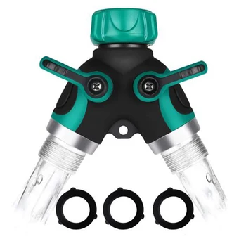 

2 Way garden Hose Splitter / Hosepipe Split Y Valve Hose On/Off Lever Connector