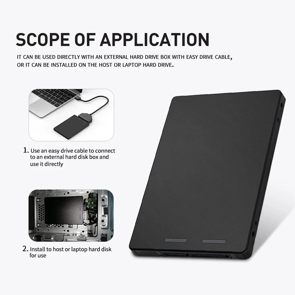 Чехол Zomy M.2 NGFF в SATA 3 0 для SSD 2 5 дюйма черный портативный алюминиевый корпус HDD