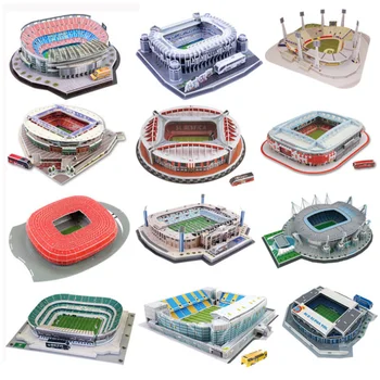 

DIY 3D Puzzle Jigsaw World Football Stadium European Soccer Playground Assembled Building Model Puzzle Toys for Children