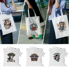 Women Bag Shopping Bags Personality Pattern Handbag Quality Eco Friendly Reusable Grocery Tote Bags Lightweight Shopper Bag