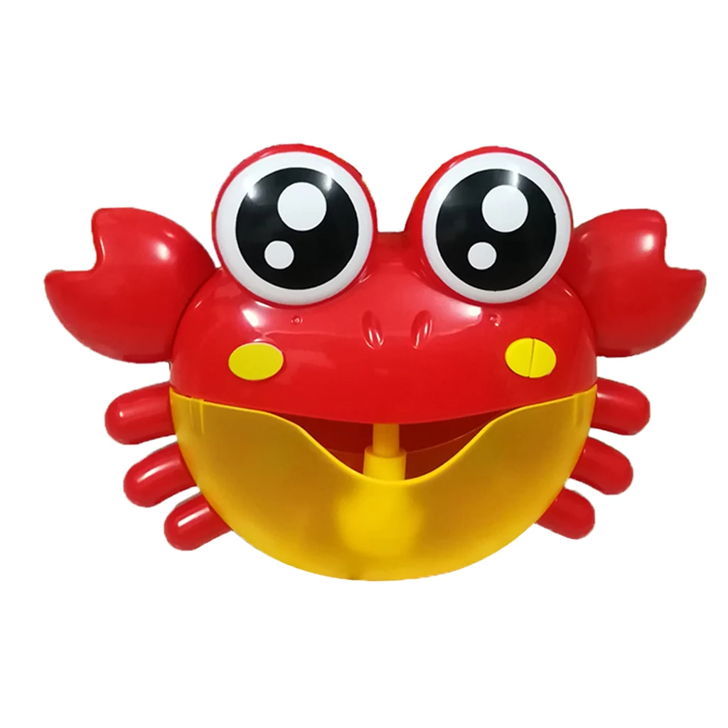 , Adorable Crab Automatic Bubbles Blower Kids Toddlers Swiming Bathing Water Toy with Music & Sucker