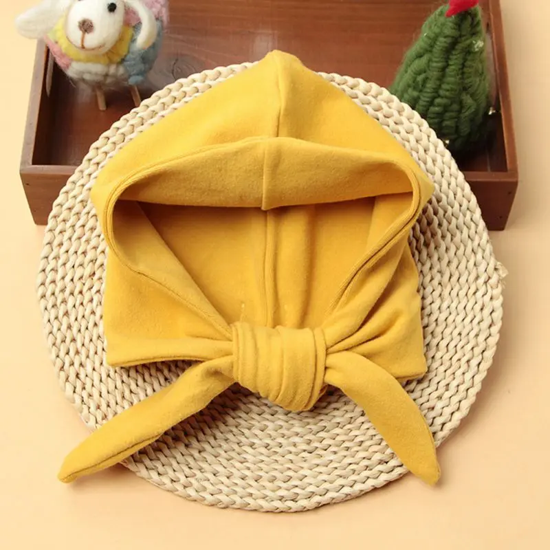 A8 15 Colors Children Bow Cap Baby Cotton Hat Newborn Girls Baby Head Wrap Solid Color Toddler Accessories 0-3 Years - Цвет: A8