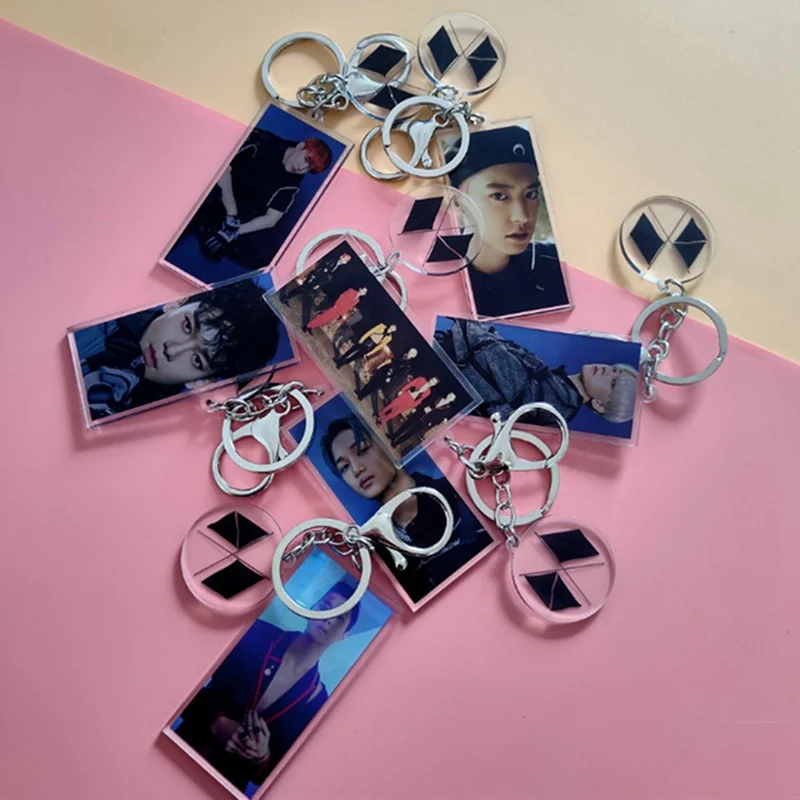 Exo альбом Obsession CHANYEOL KAI CHEN BAEKHYUN SEHUN SUHO брелок акриловое кольцо для ключей Подвеска сумка Шарм кошелек цепь