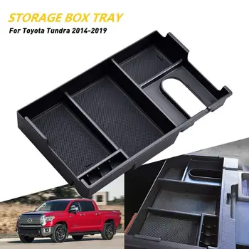 

Car Armrest Box Center Console Storage Glove Box Organizer Insert Tray For Toyota Tundra 2014-2019 Accessories Auto Styling Case