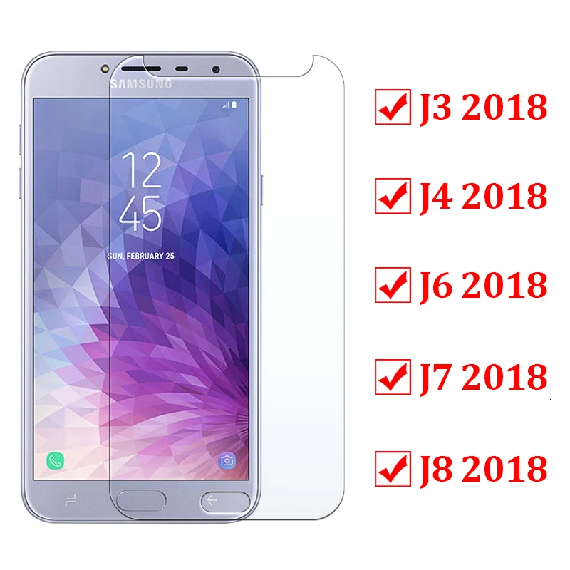 Защитное стекло для samsung galaxy j6 2018 Защита экрана sumsung galax j4 закаленное Samsung j8 j7 j3 |