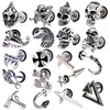 Unisex Women Men Earrings Stainless Steel Piercing Nail Screw Cross Skull Stud Earrings Punk Helix Ear Piercings Fashion Jewelry ► Photo 1/6