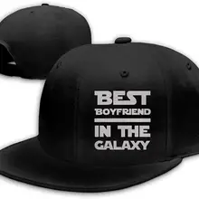 Лучшая мужская бейсболка Boyfriend in The Galaxy с плоским козырьком, регулируемая черная бейсболка