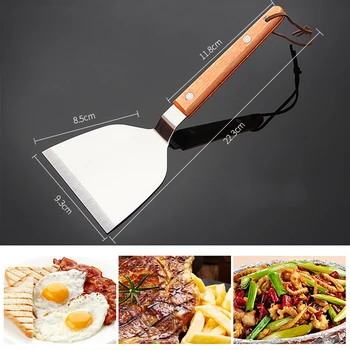

Stainless Steel Spatula Pancake Turner Pizza Shovel Kitchen Cooking Baking Hot