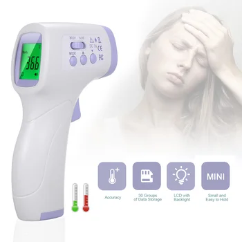 

Non-contact Infrafred Thermometer Forehead Thermometer 0.5s Fast Reading Beep Alarm 2-color Backlight Temperature Measurement