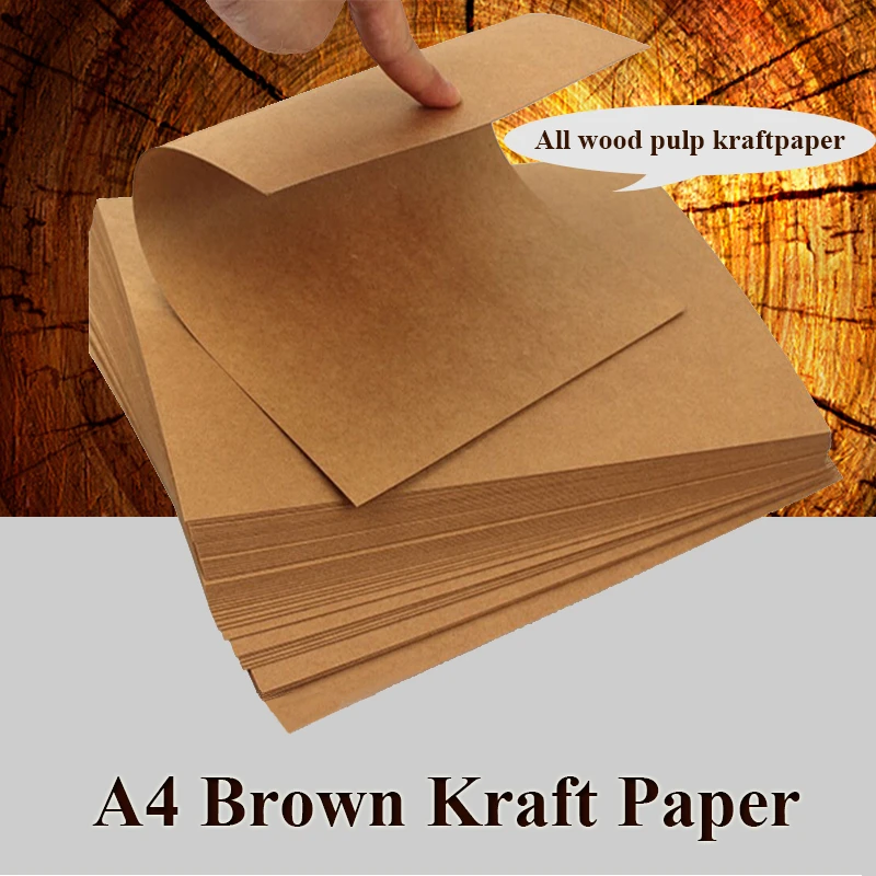 storting Oplossen groet A4 Bruin Kraftpapier Cardstock Karton Handgemaakte Diy Pakket Aquarel  Origami Ambachten 20 50 Vellen Pack|null| - AliExpress
