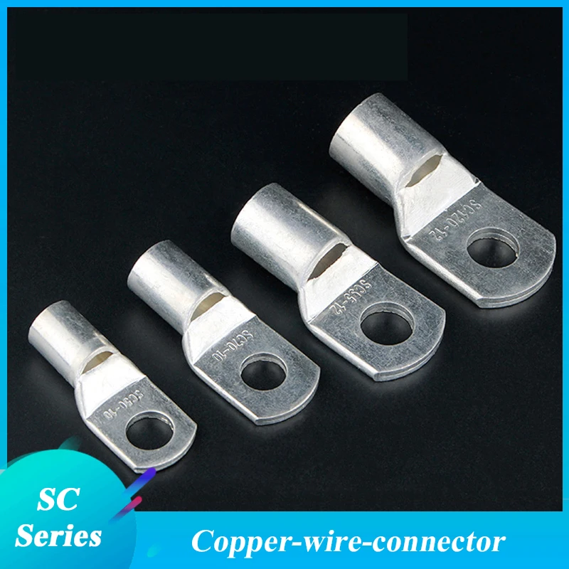 Sc Series Copper Cable Lug Kit Bolt Hole Tinned Cable Lugs Battery