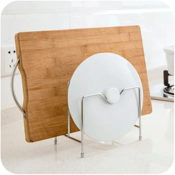 

Stainless Steel Kitchen Drainer Knife Rack Shelf Chopping Cutting Board Holder Pan Pot Lid Cover Stand Plates Storage Organizer