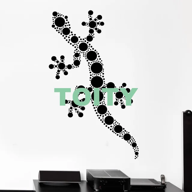 デザインカメレオン壁ステッカー漫画トカゲビニール爬虫類動物装飾家のインテリアデザインのアート壁画 Room Design Wall Sticker Cartoondesigner Wall Stickers Aliexpress