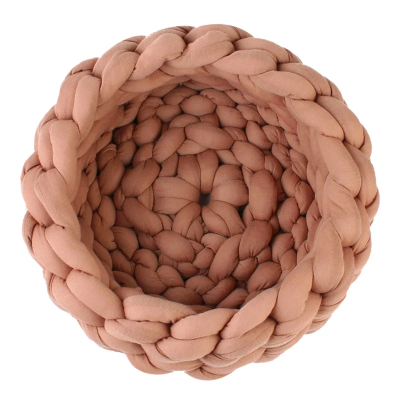 Round Cat Bed House Soft knitted Cat Bed Round Pet Dog Bed For Small Dogs Cats Nest Winter Warm Sleeping Bed Puppy Mat