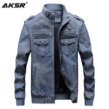 Мужская кожаная куртка, флисовая Толстая теплая кожаная куртка большого размера, пальто из искусственной кожи, байкерские куртки, джинсовые кожаные пальто, Chaqueta Cuero Hombre