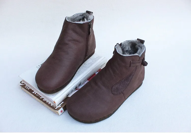 Женские Ботинки Зимняя обувь женские ботильоны из натуральной кожи зимние ботинки на меху женская обувь «Челси»