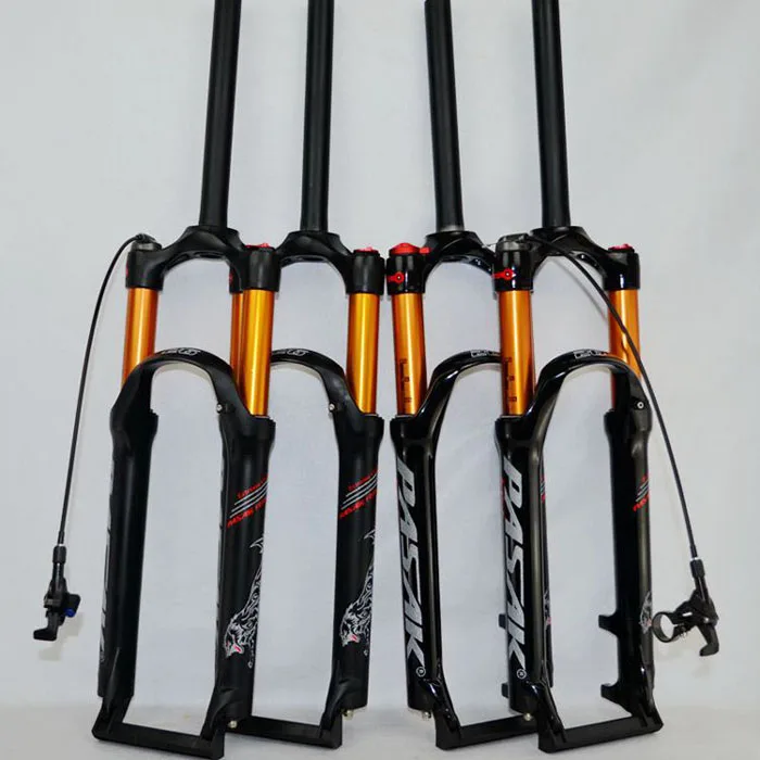 Tanie Rower mtb Air Fork 26 27.5 29er Mountain Bike zawieszenie odporność na powietrze tłumienie oleju olej gazowy widelec linia zdalna jazda na rowerze Booster