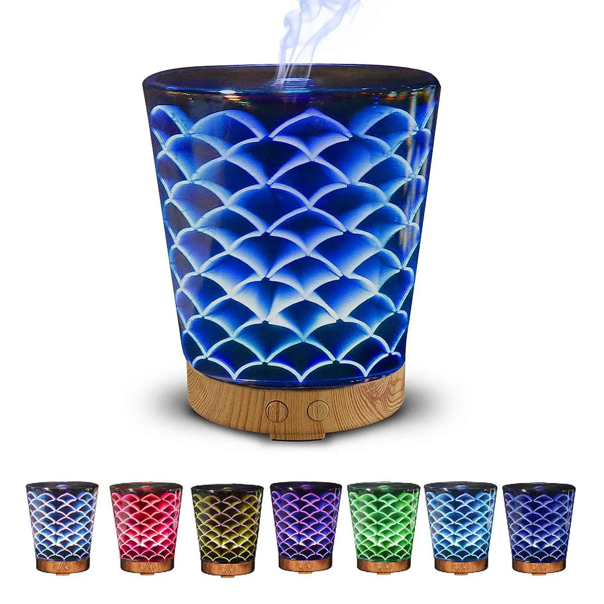 

100ml USB Electric Aromas Air Diffuser Wood Air Humidifier Nightlight Essential Oil Aromatherapy Cool Mist Maker for Home Office