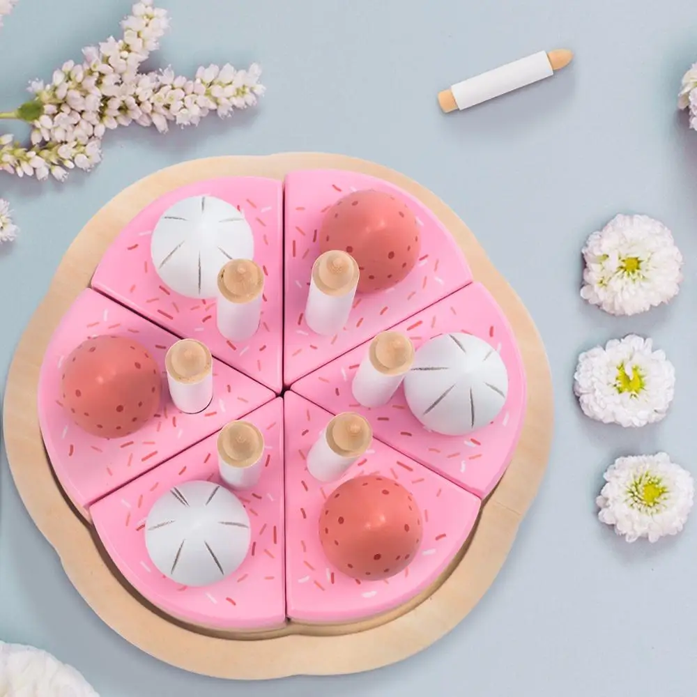 

baby kitchen New wooden children's DIY creative magnetic simulation birthday cake for boys and girls family fun educational toys