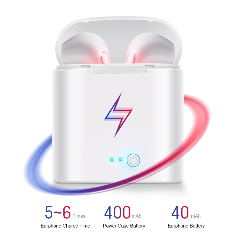I7s TWS Bluetooth беспроводные наушники портативные с зарядным боксом спортивные