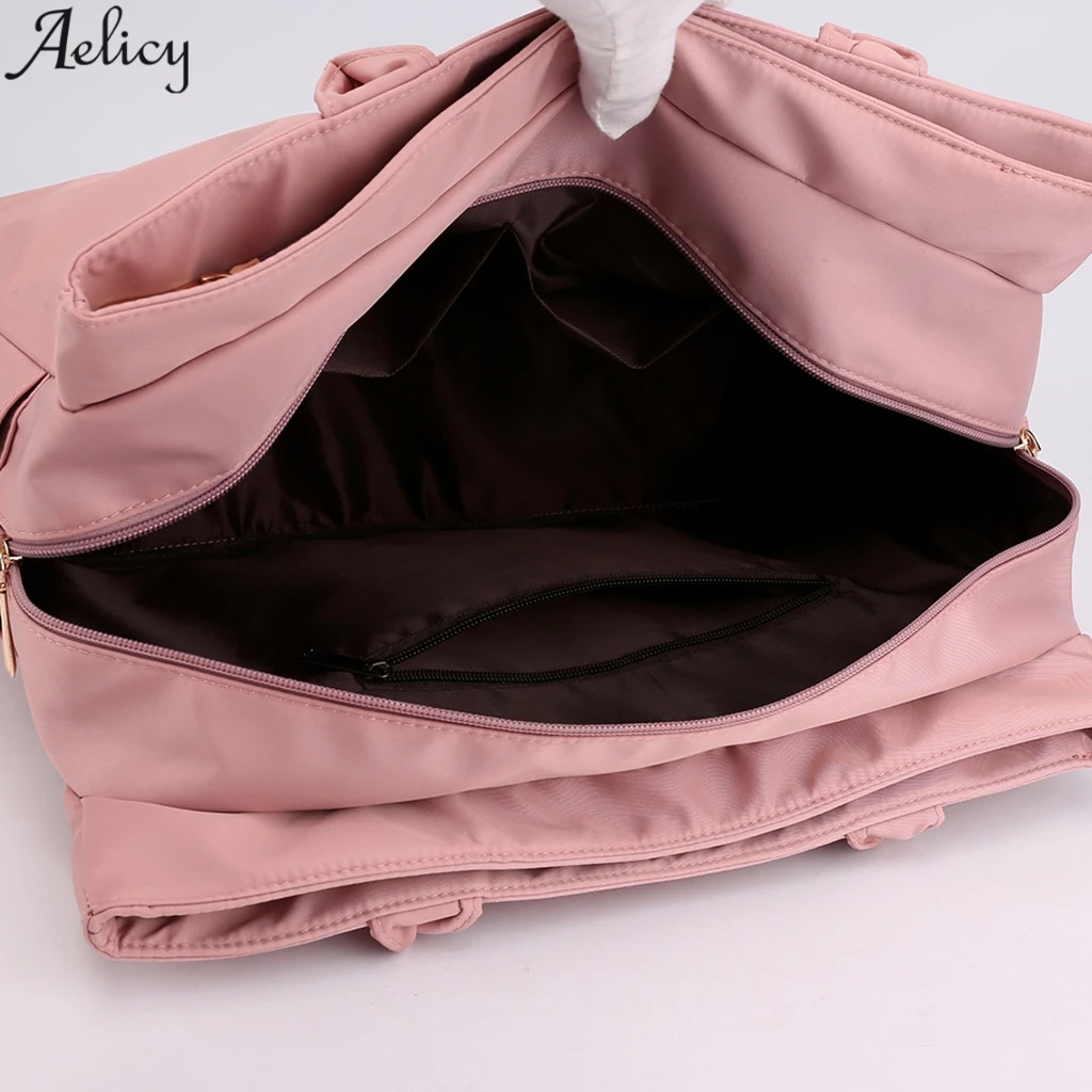 Aelicy, модная Водонепроницаемая женская сумка, повседневная, большая, на плечо, нейлон, большая емкость, одноцветная, сумка-мессенджер, сумка на плечо